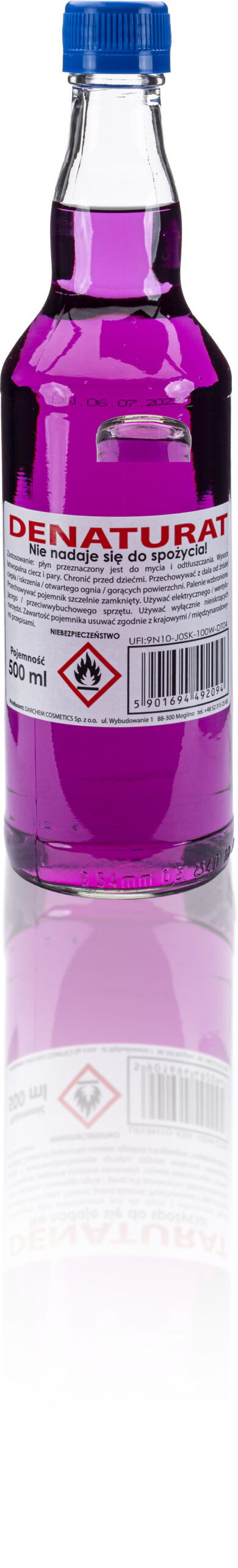 Denatured alcohol – 0,5l – violet – plastic - Darchem
